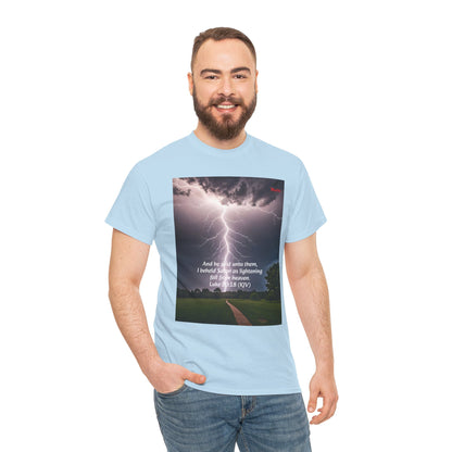 Lightning Style Satan's Fall Unisex Heavy Cotton Tee