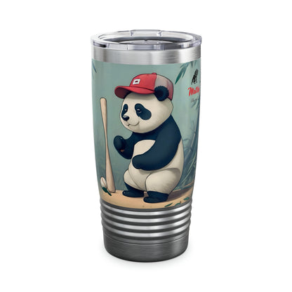 Artzy Baseball Panda Ringneck Tumbler, 20oz