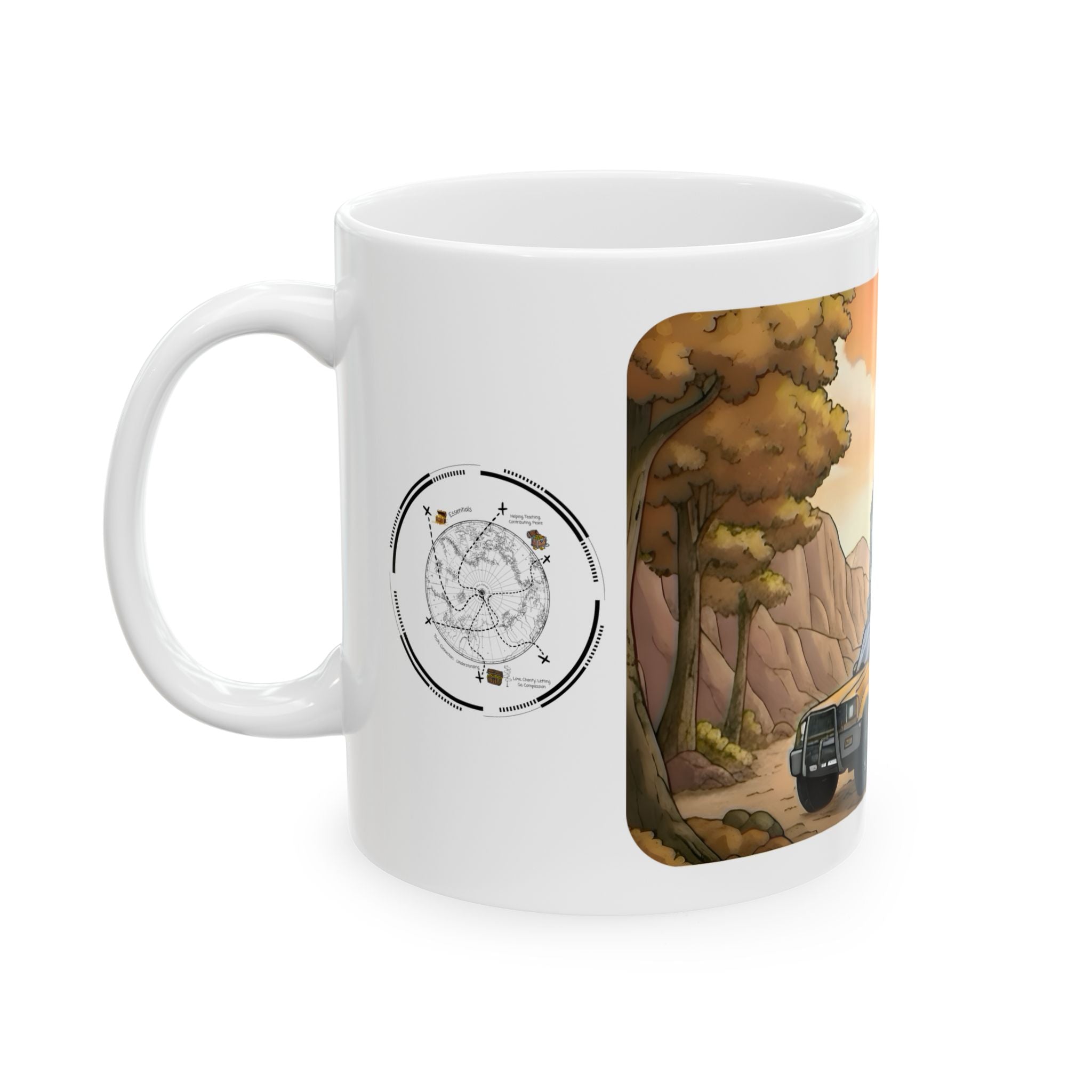 Sunshine State Pickup Trucks #3 Trailer Home White Ceramic Mug – Celebrating Companionship, Creativity & Life’s Little Wonders Cup (11oz/15oz)