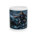 Lady Liberty Unbound #1 White Ceramic Mug — USA Standing Strong Against Darkness Cup