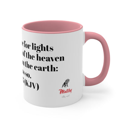 Bible Speaks Gen 1:15 Accent Mug, 11oz