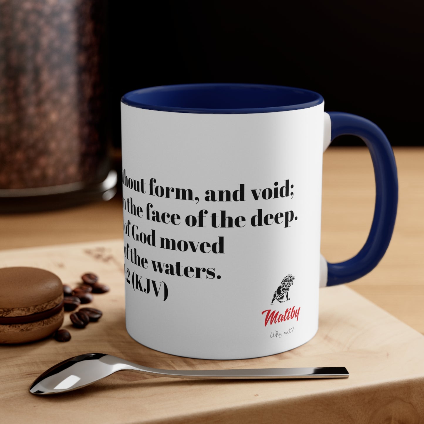 Bible Speaks Gen 1:2 Accent Mug, 11oz