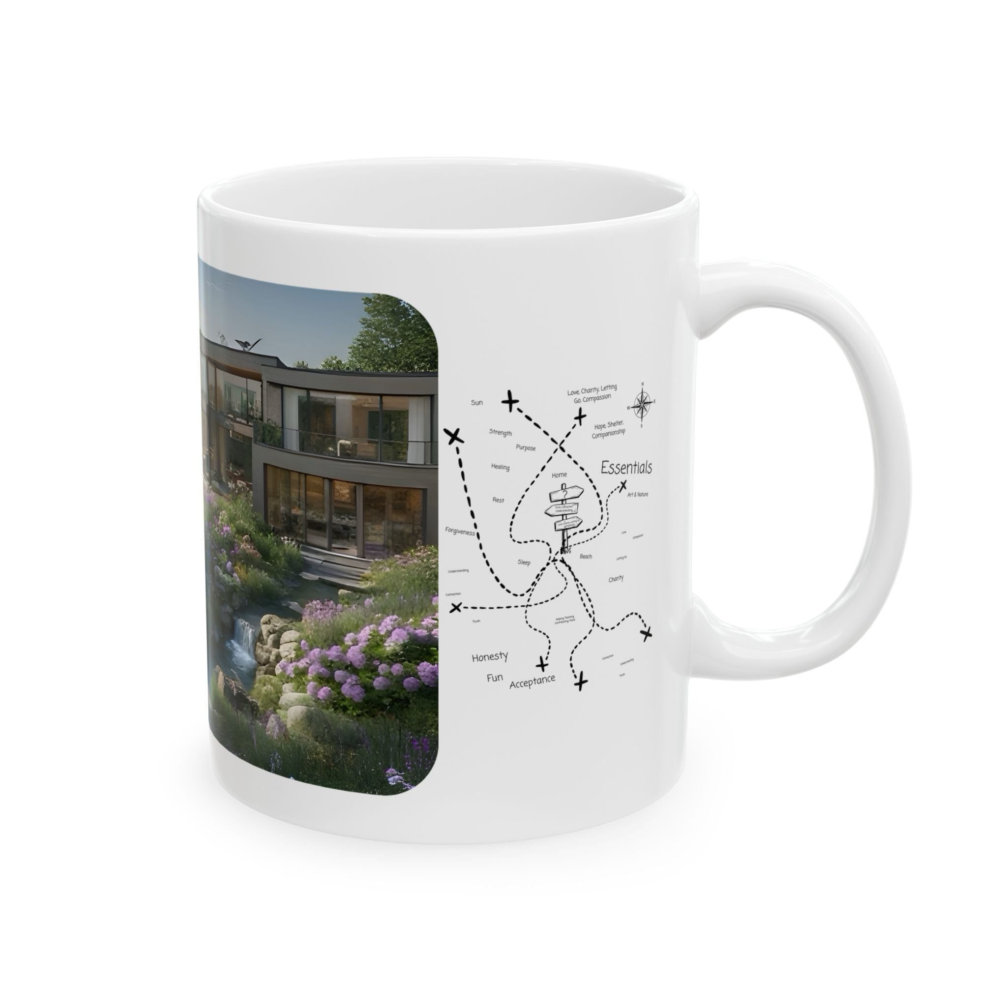 Cozy Architecture & Dreamy Landscapes #14 White Ceramic Mug – Homes Home Sweet Home Cup (11oz/15oz)