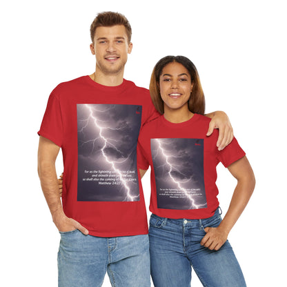 Lightning Style East West Unisex Heavy Cotton Tee