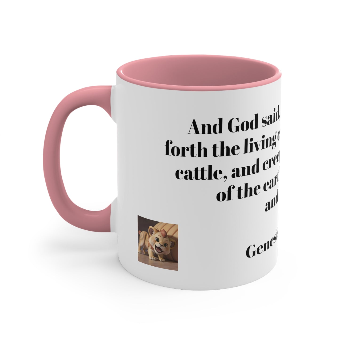 Bible Speaks Gen 1:24 Accent Mug, 11oz