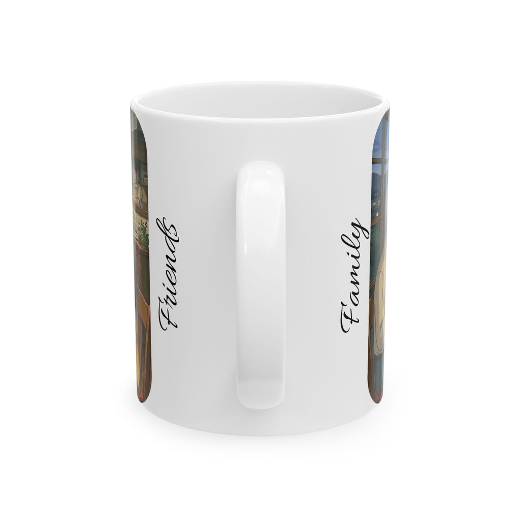 Family & Friends #6 Forever White Ceramic Mug — Cozy Feast Cup (11oz/15oz)