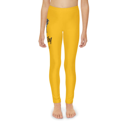 Youth Yellow Full-Length Leggings (AOP)