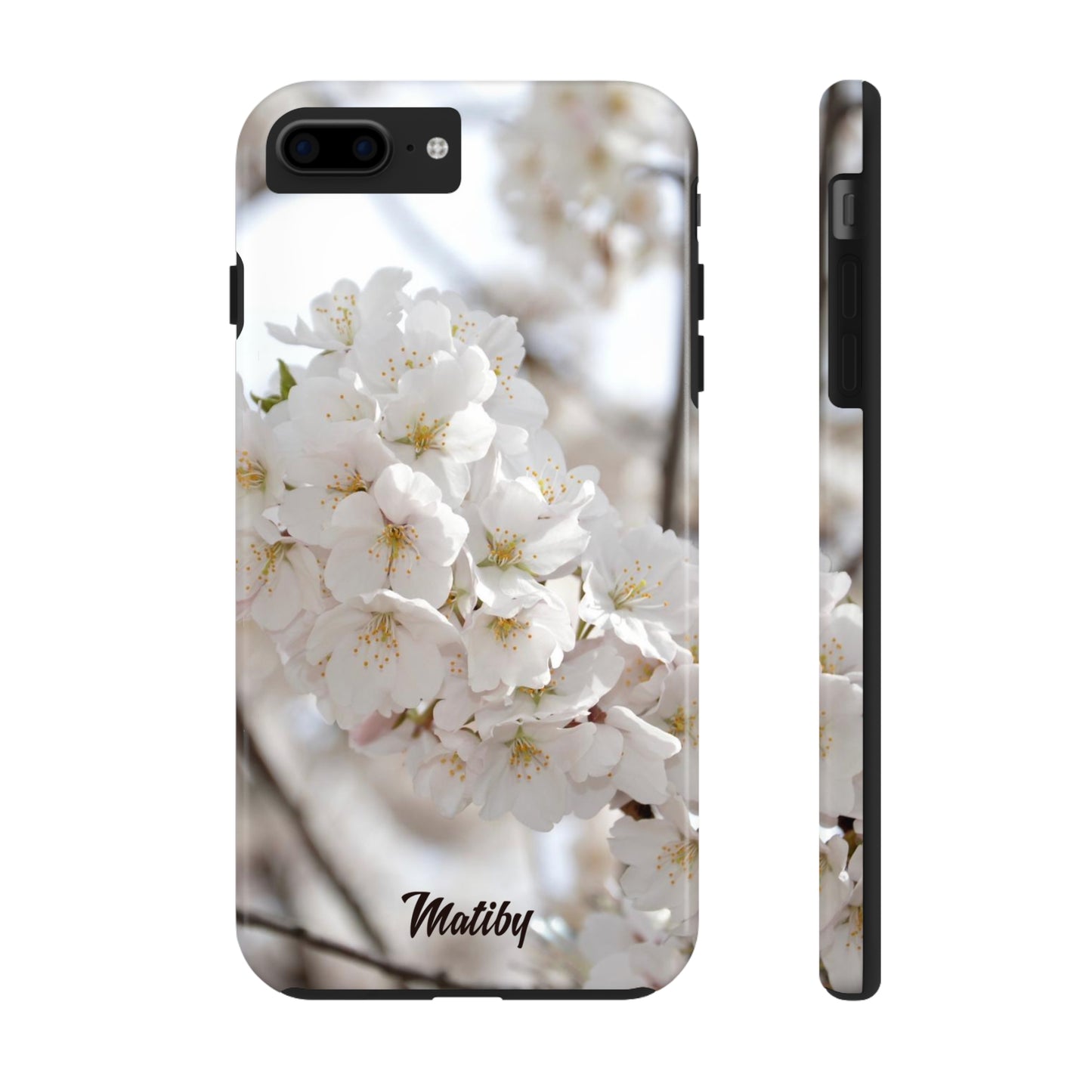 White Flower Tough Phone Cases