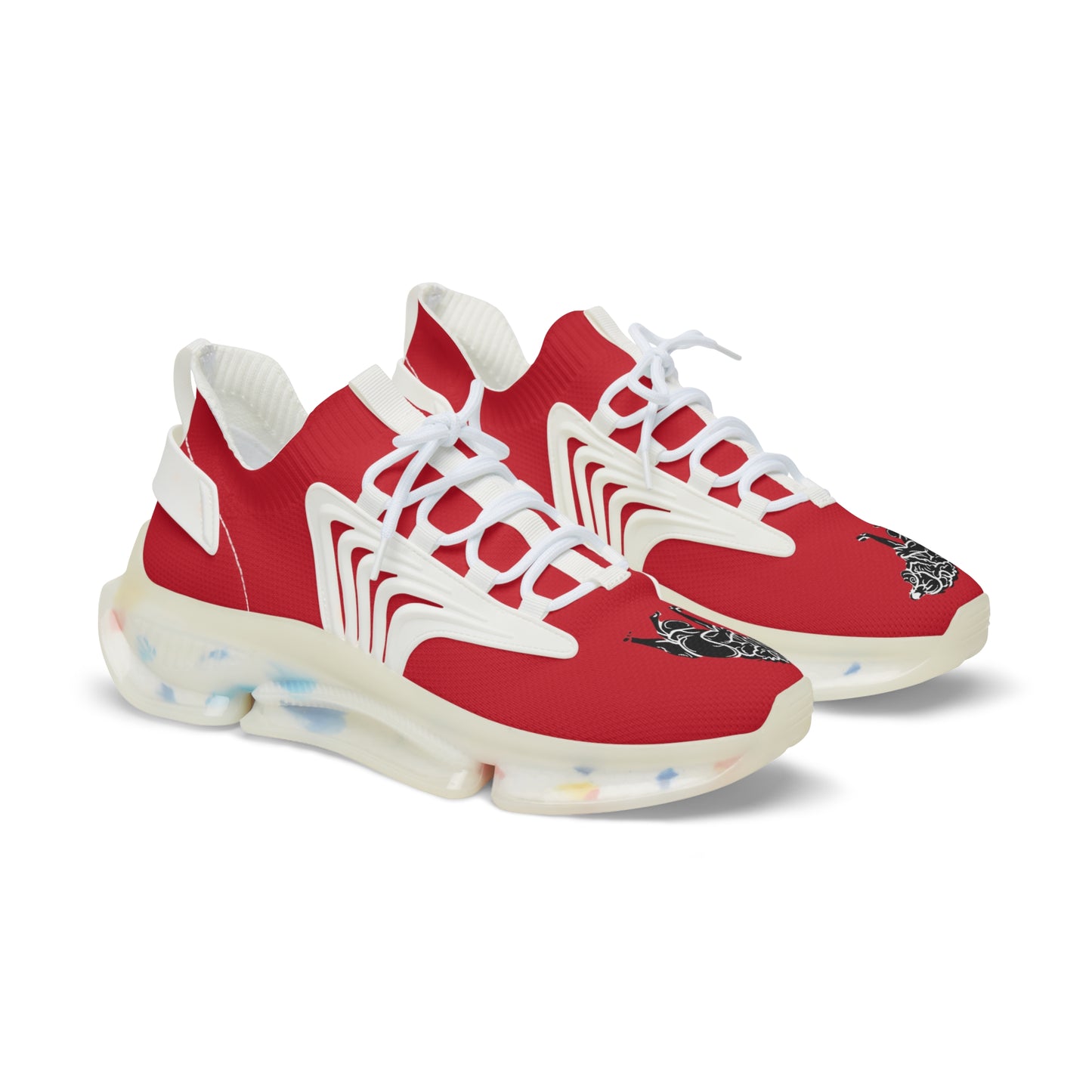 Men's Red Mesh Sneakers