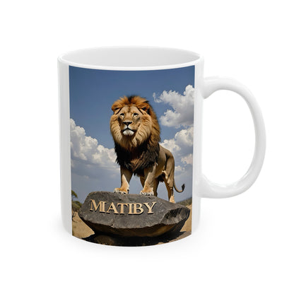 Matiby Lion Ceramic Mug, 11oz