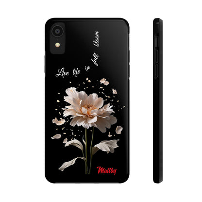 Matiby Amy's Special Flower Bloom Black Tough Phone Cases