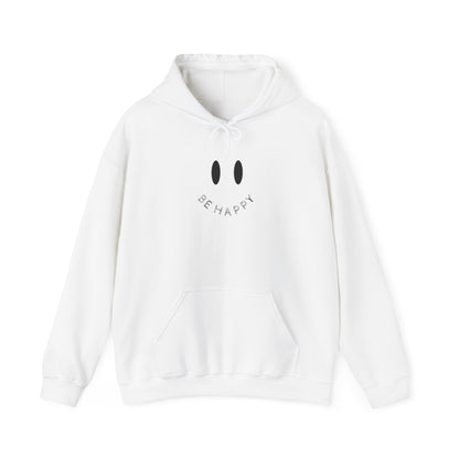 "Be Happy" Smiley Face Unisex Heavy Blend™ Hooded Sweatshirt