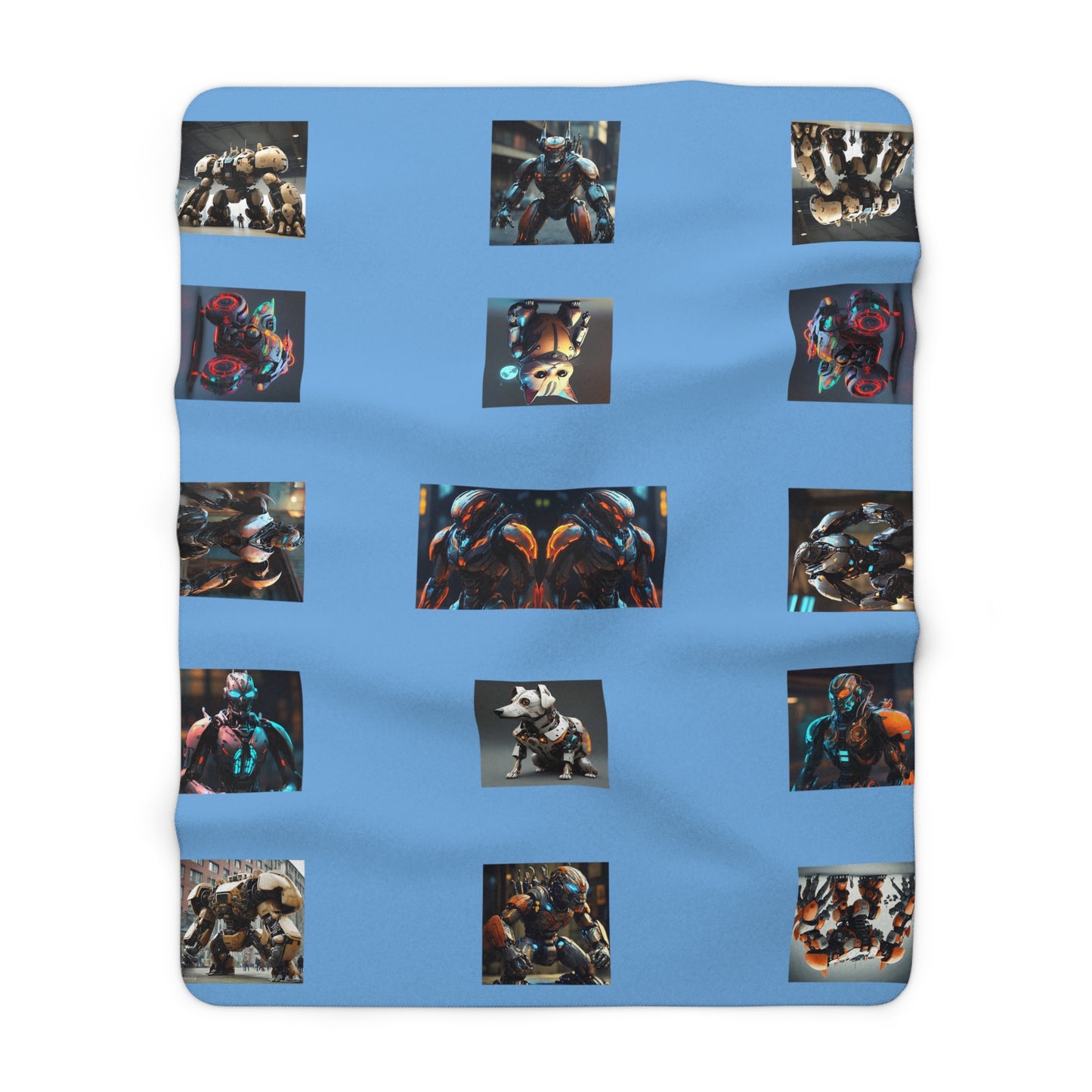 Matiby MEK Blue Sherpa Fleece Blanket