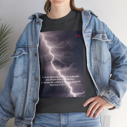 Lightning Style East West Unisex Heavy Cotton Tee