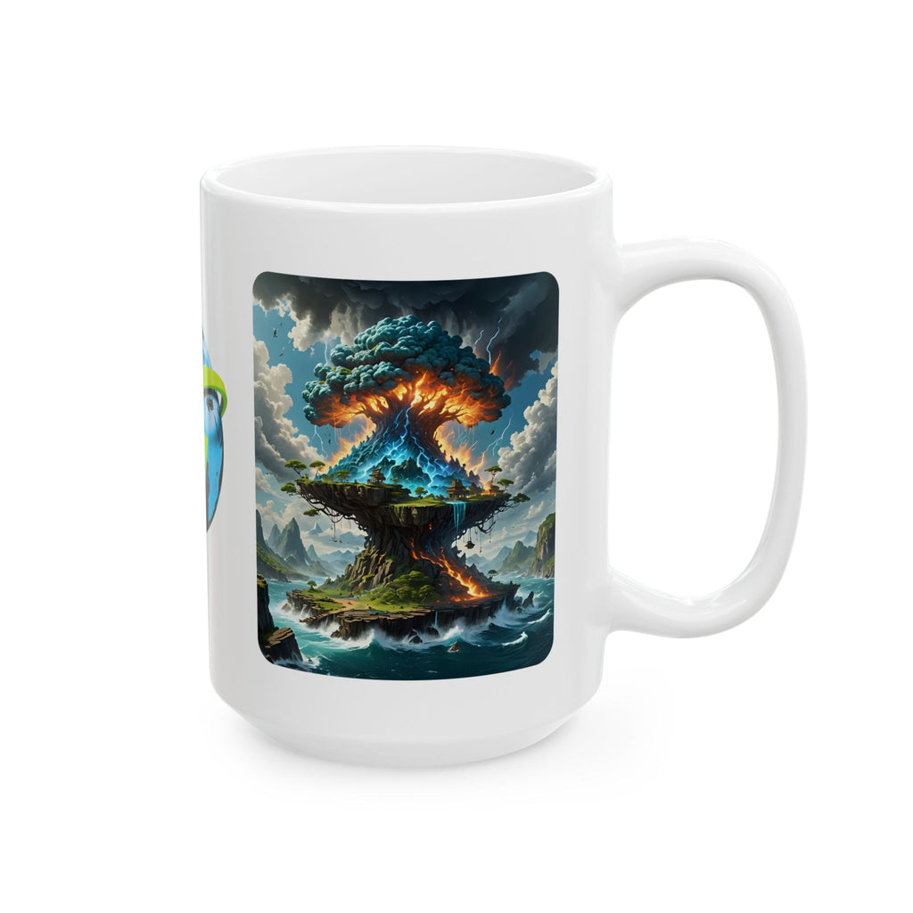 Contrast & Perspective #1 White Ceramic Mug — Time & Chance Daily Cup (11oz, 15oz)