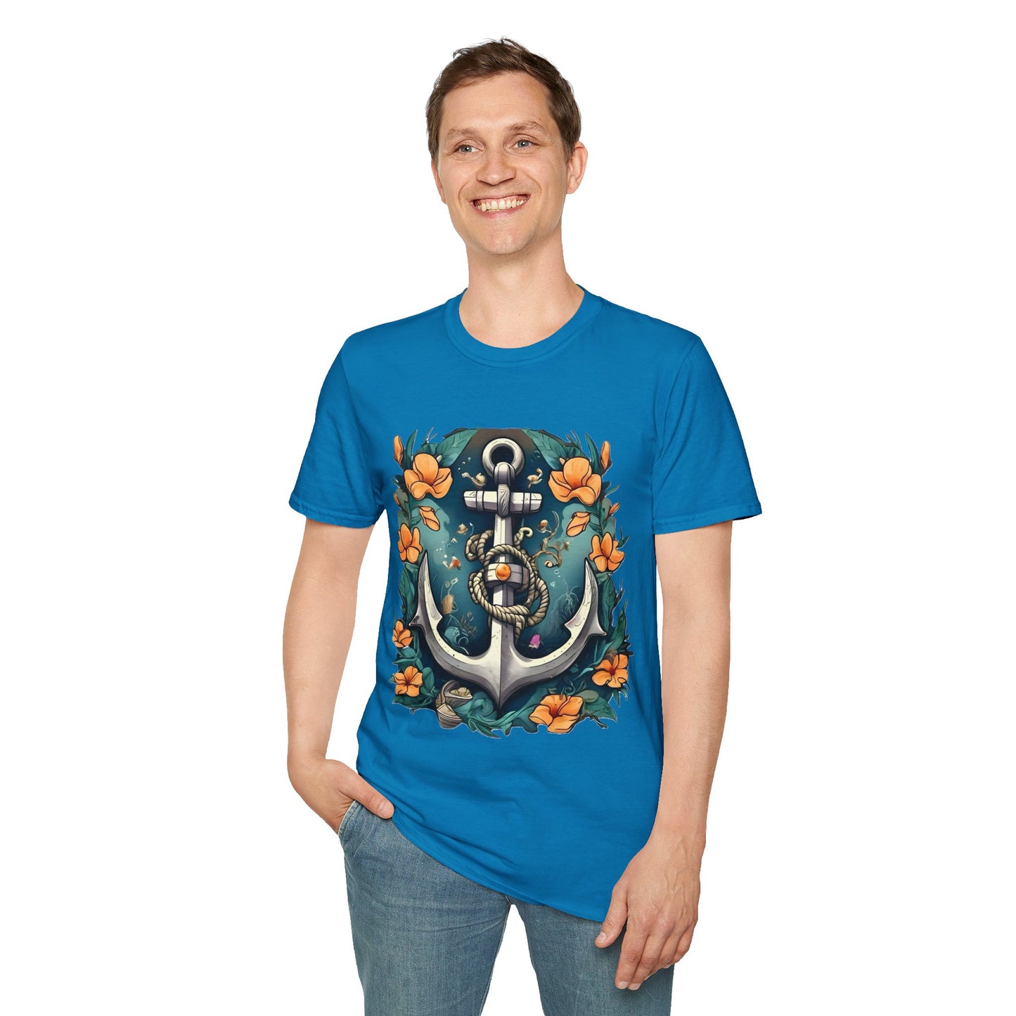 Nautical Anchor Unisex Softstyle T-Shirt