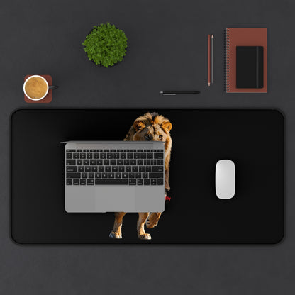 Matiby Lion Desk Mat, Black