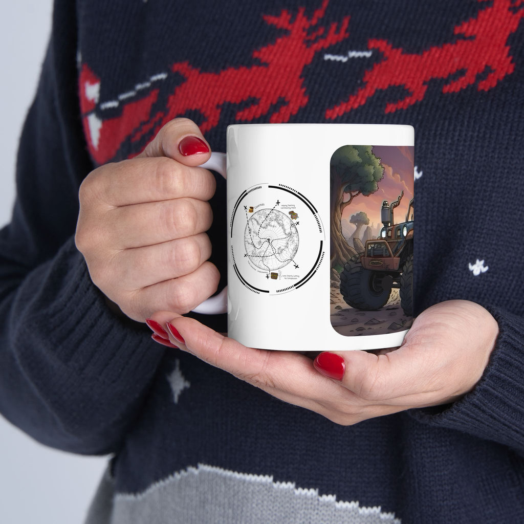 Adventure 4x4 Trucks #16, Freedom Buggy Lovers On The Go White Ceramic Mug — Find Your Path To The Essentials Cup (11oz & 15oz)