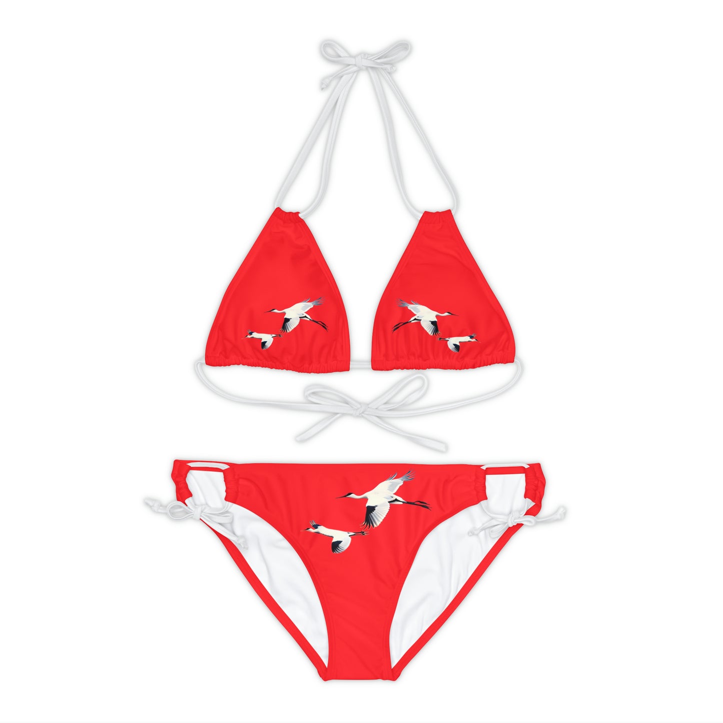 Red Strappy Bikini Set (AOP)