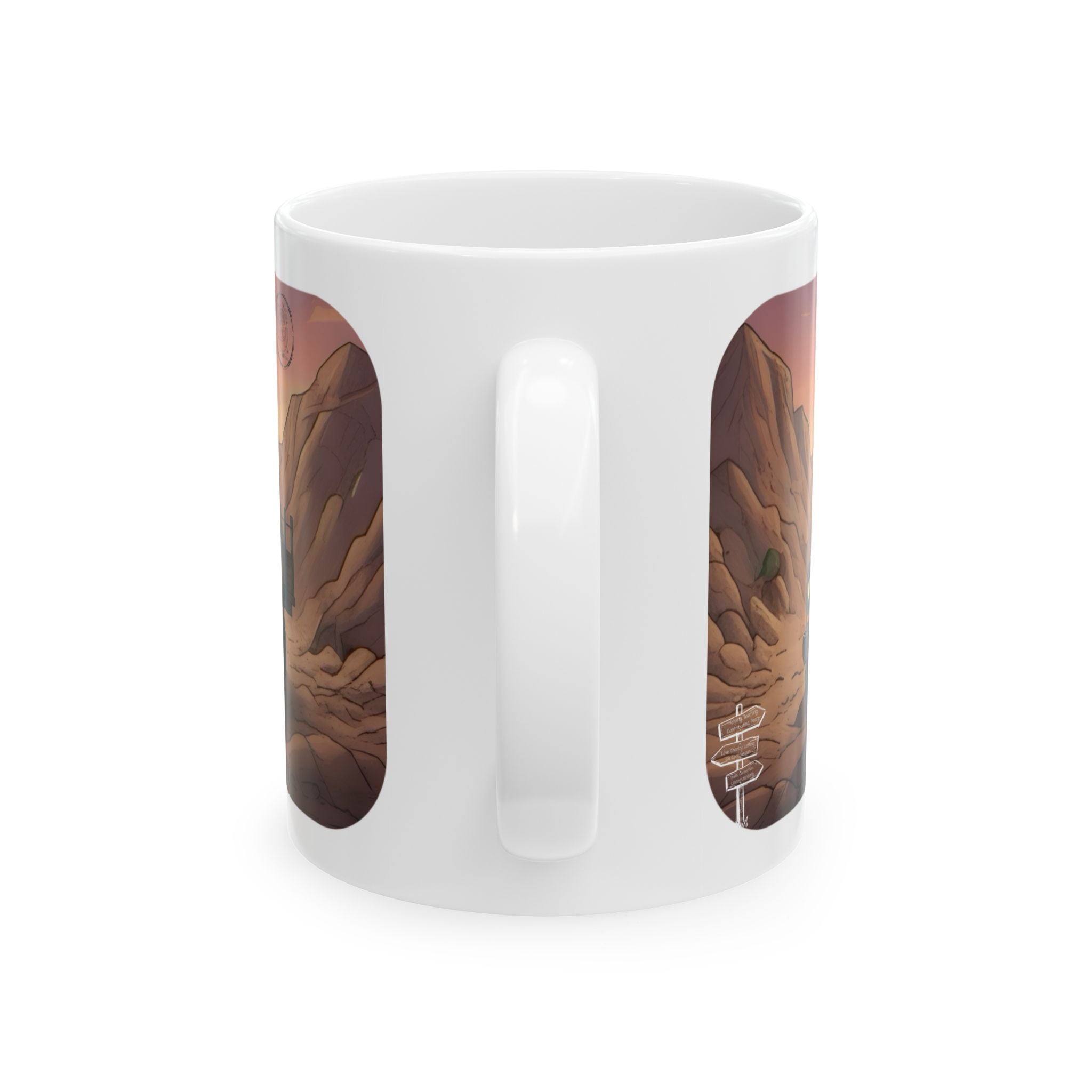 Adventure 4x4 Trucks #20, Wrangler Cowboy Ranchers On The Go White Ceramic Mug — Find Your Path To The Essentials Cup (11oz & 15oz)
