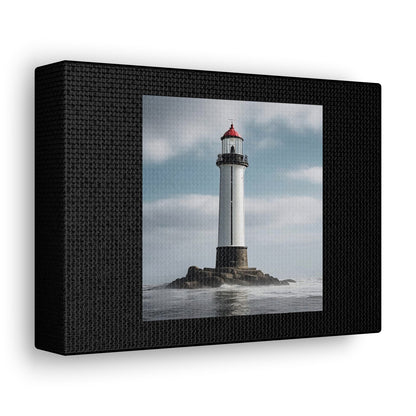 Lighthouse Black Canvas Gallery Wraps