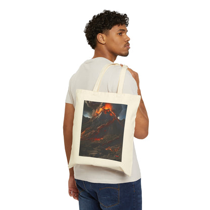 Volcano Cotton Canvas Tote Bag