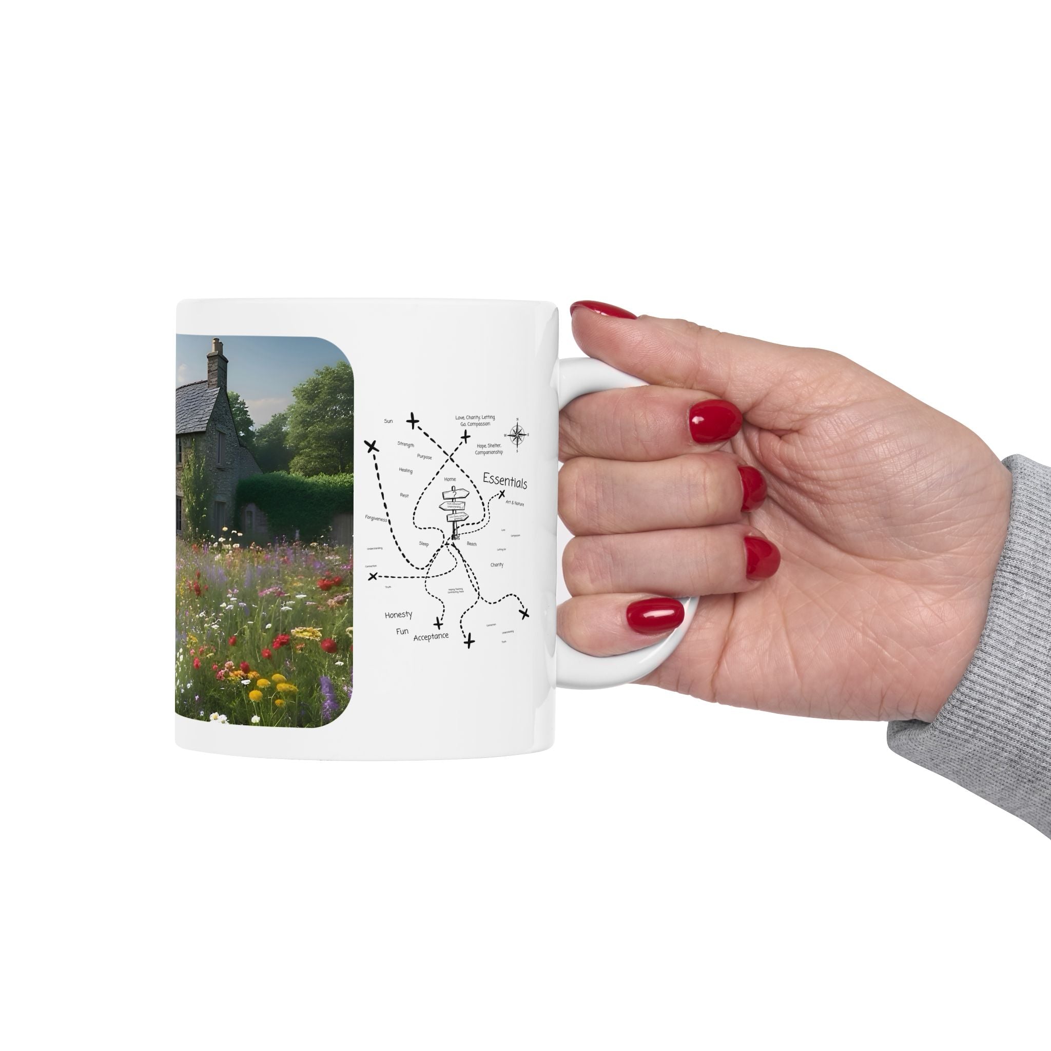 Cozy Architecture & Dreamy Landscapes #13 White Ceramic Mug – Homes Home Sweet Home Cup (11oz/15oz)