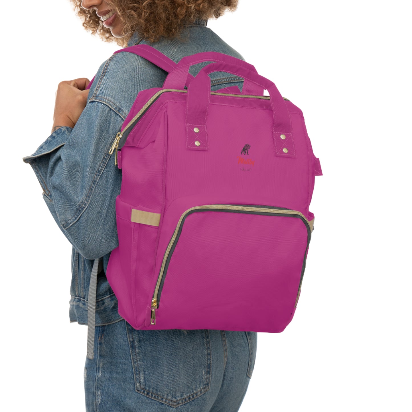 Multifunctional Diaper Backpack Pink