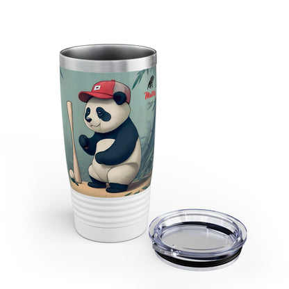 Artzy Baseball Panda Ringneck Tumbler, 20oz