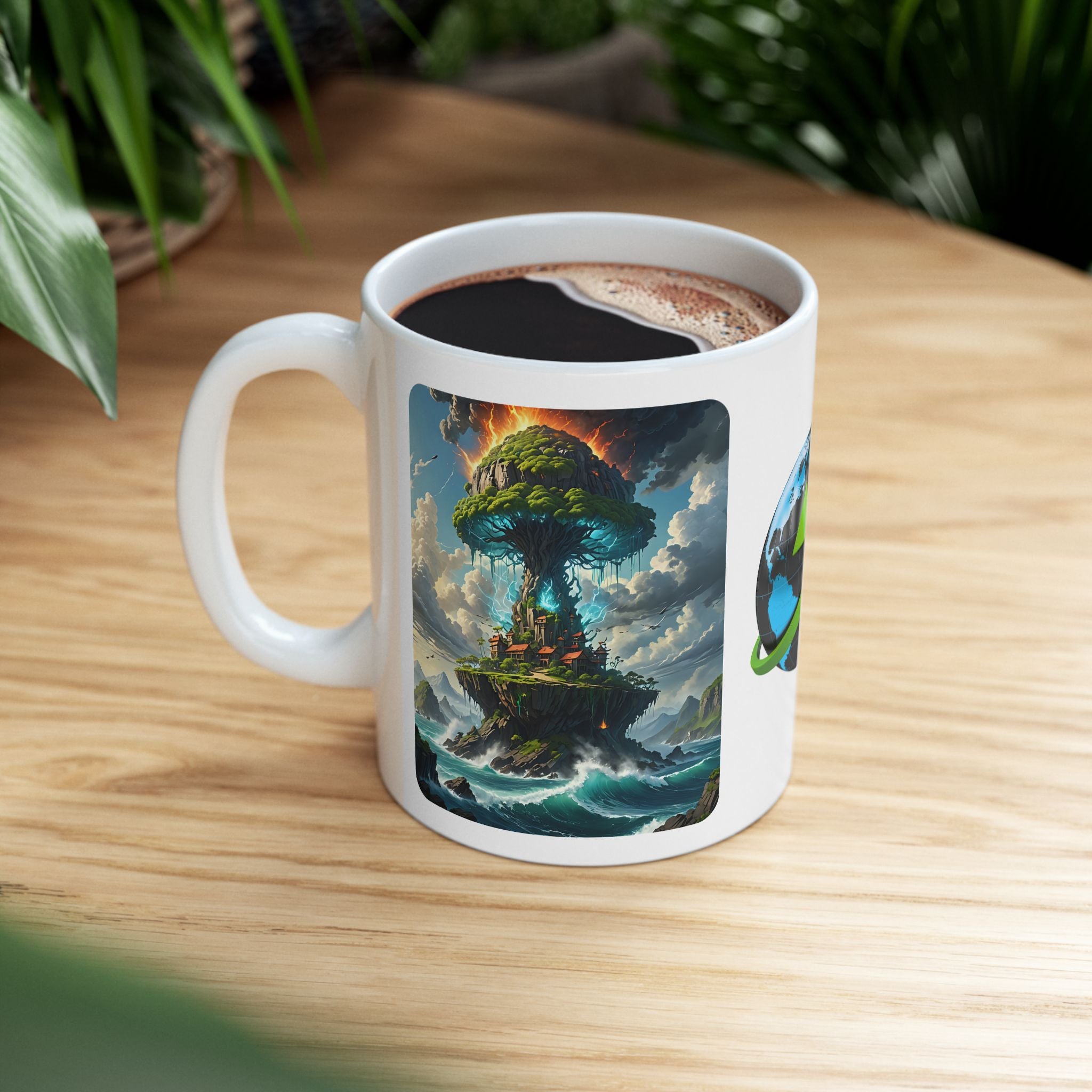 Contrast & Perspective #4 White Ceramic Mug — Time & Chance Daily Cup (11oz, 15oz)