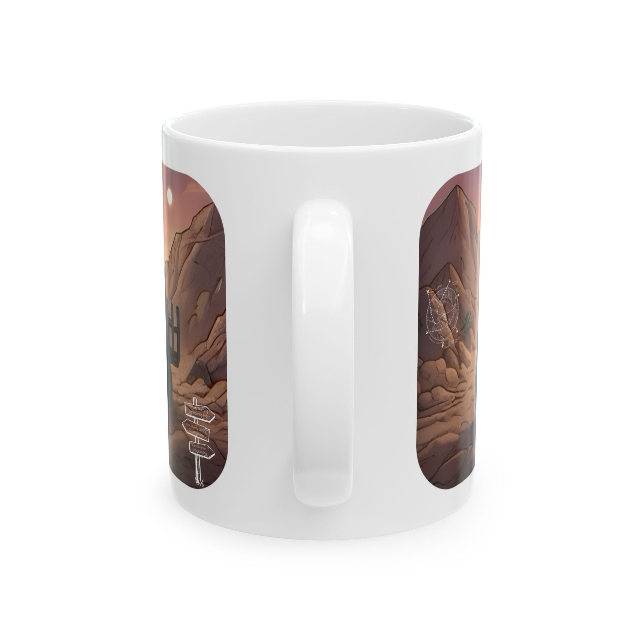 Adventure 4x4 Trucks #32, Young Couples On The Move White Ceramic Mug — Find Your Path To The Essentials Cup (11oz & 15oz)