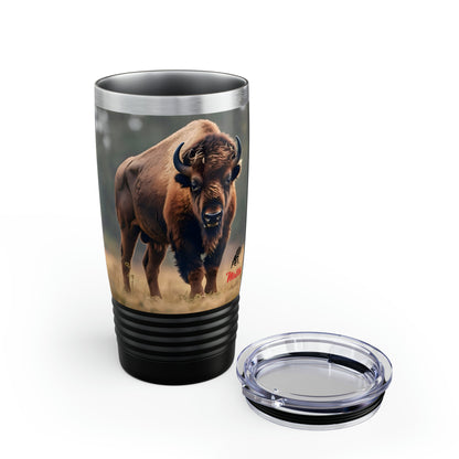 Artzy Bison Ringneck Tumbler, 20oz