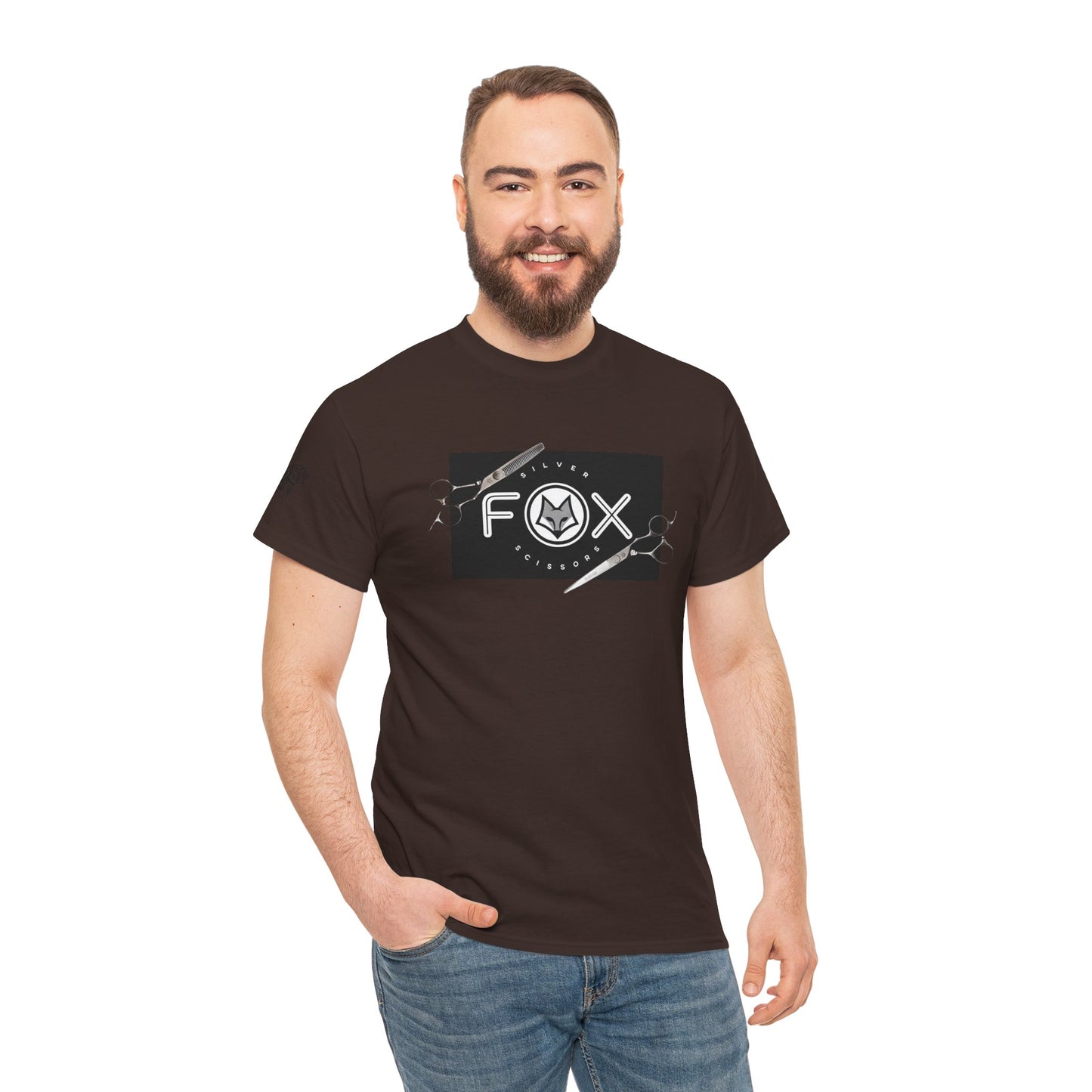 Silver Fox Scissors Unisex Heavy Cotton Tee