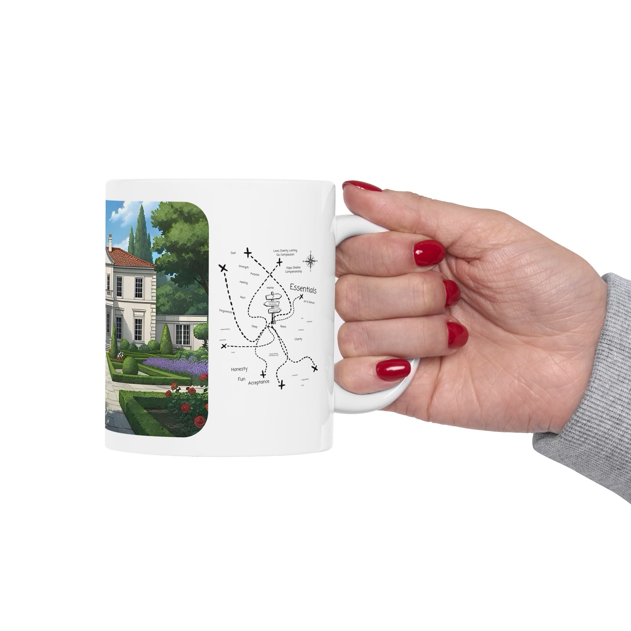 Cozy Architecture & Dreamy Landscapes #38 White Ceramic Mug – Homes Home Sweet Home Cup (11oz/15oz)