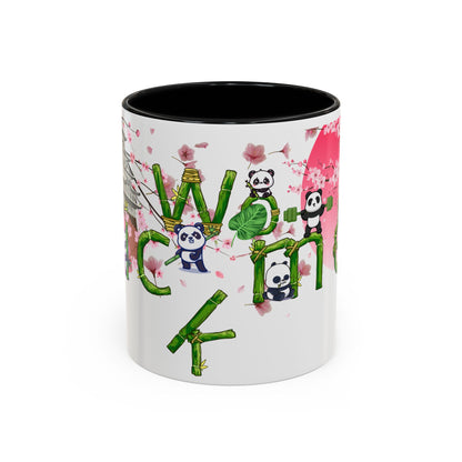 Stickman, Stickwoman Bamboo Panda Accent Mug (11, 15oz), Nature Lovers Mug, Gifts For All Seasons, Panda Lovers, Mother's Day, Father's Day