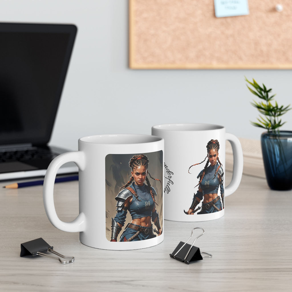 Gentle Woman of Valor #32 White Ceramic Mug - Fearfully & Wonderfully Made Tribute Cup (11oz/15oz)