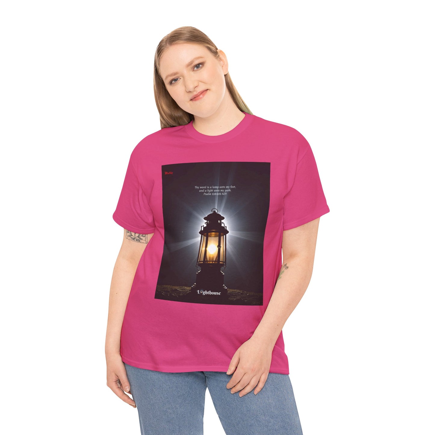 Lighthouse Psalm 119 Unisex Heavy Cotton Tee