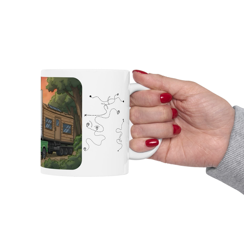 Sunshine State Pickup Trucks #12 Trailer Hauling Gals White Ceramic Mug – Celebrating Companionship, Creativity & Life’s Little Wonders Cup (11oz/15oz)