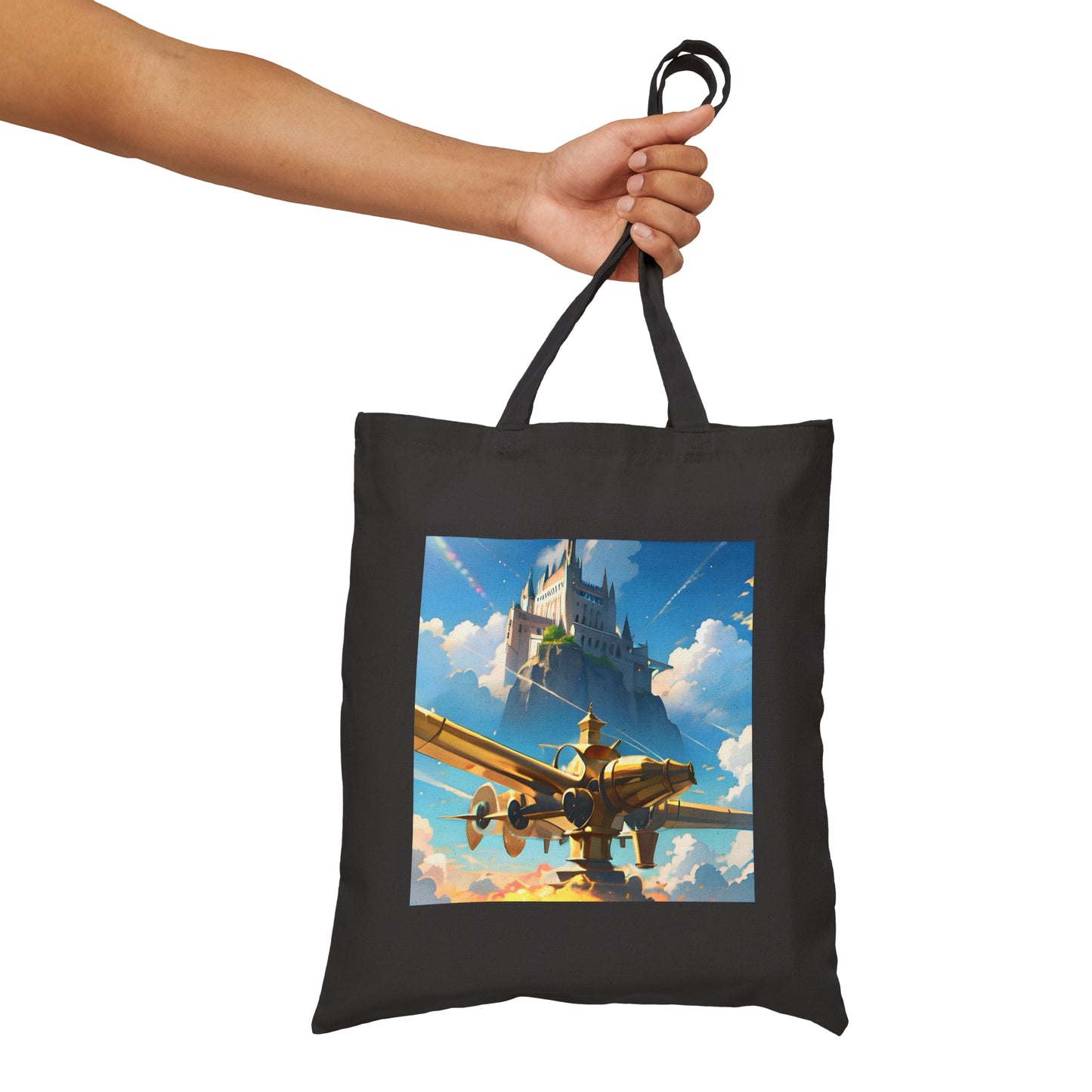 Castle Cotton Canvas Tote Bag