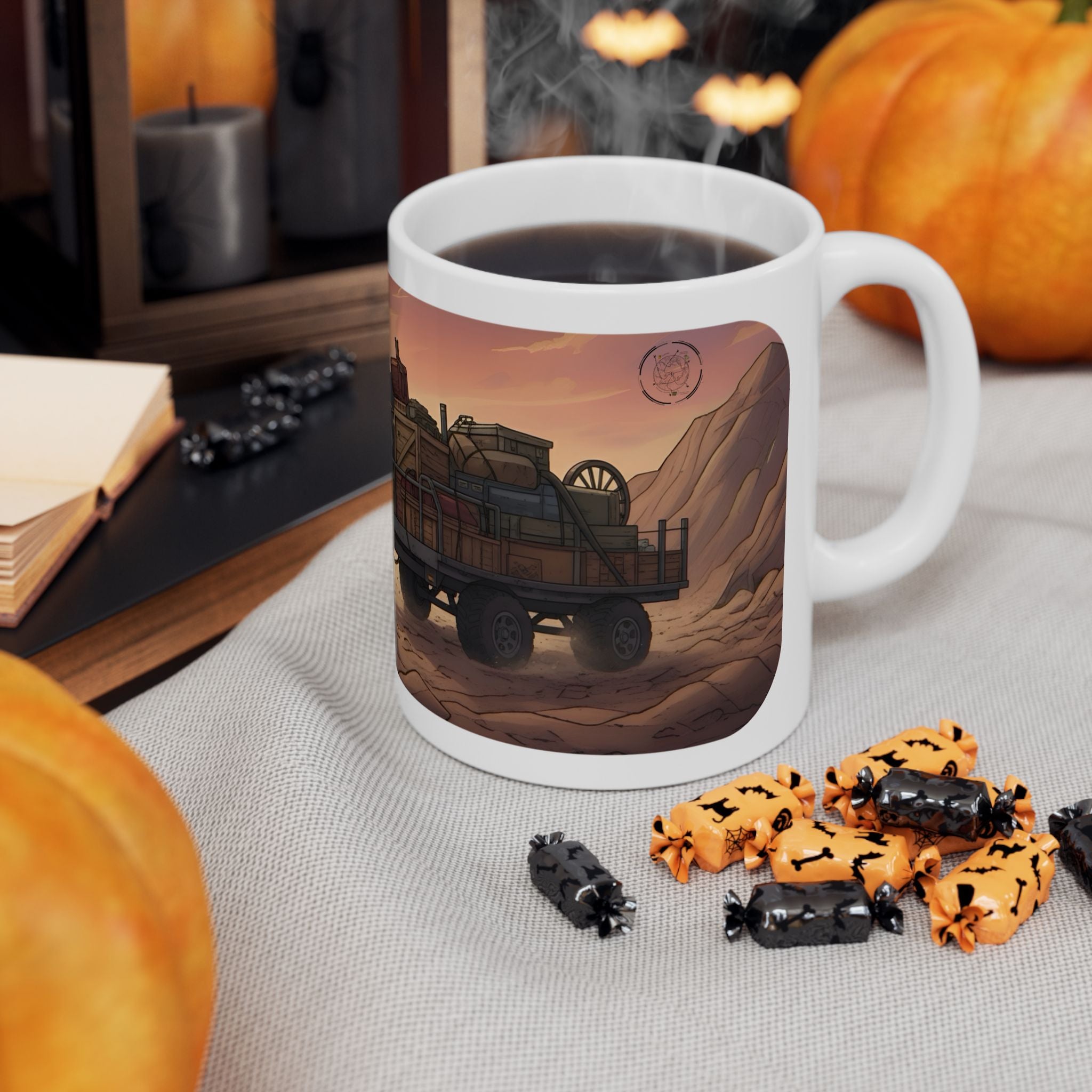 Adventure 4x4 Trucks #20, Wrangler Cowboy Ranchers On The Go White Ceramic Mug — Find Your Path To The Essentials Cup (11oz & 15oz)