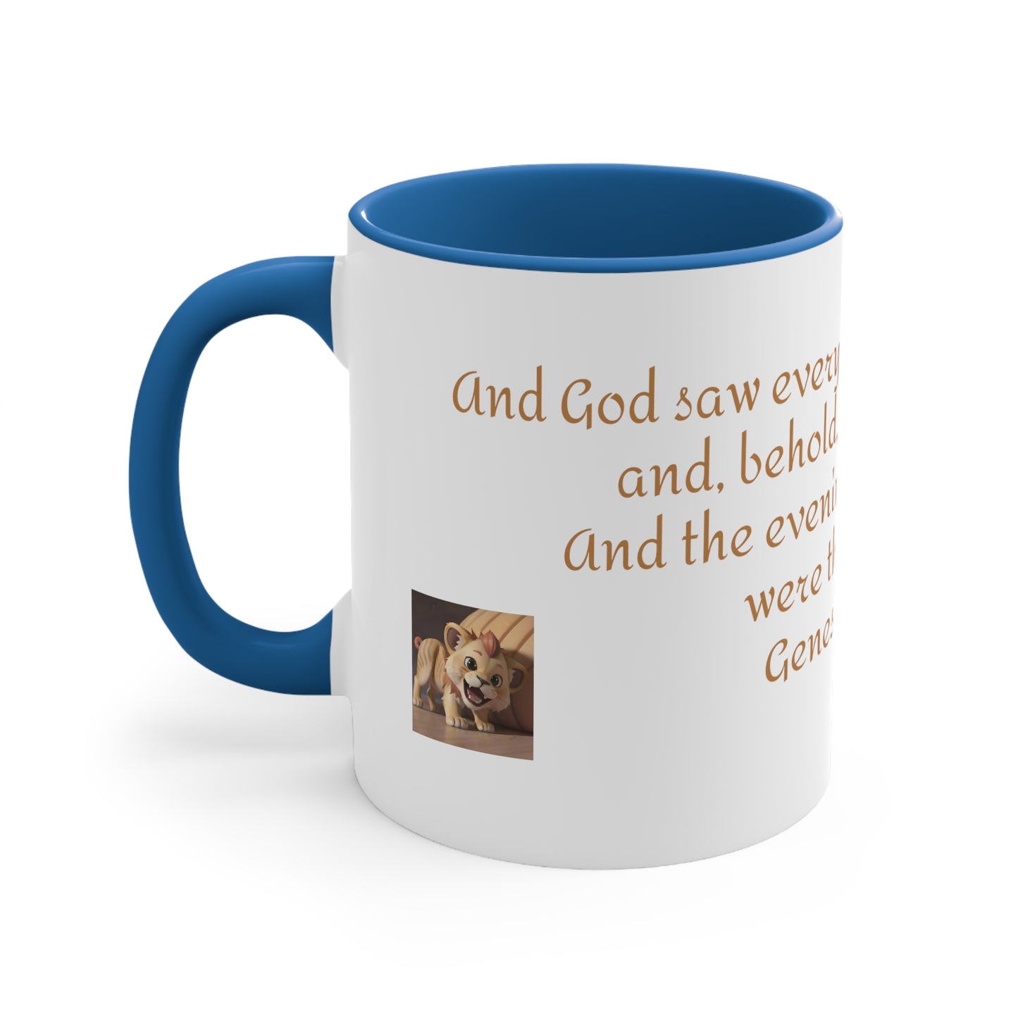 Bible Speaks Gen 1:31 Accent Mug, 11oz