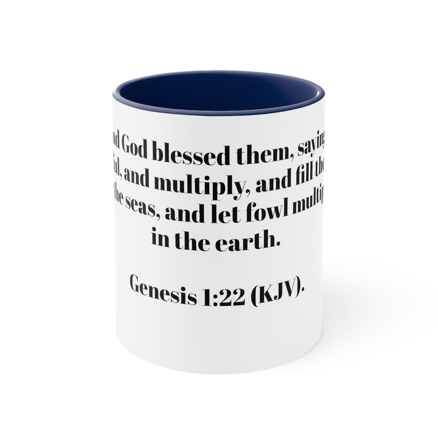 Bible Speaks Gen 1:22 Accent Mug, 11oz