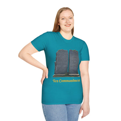 Bible Speaks Ten Commandments Unisex Softstyle T-Shirt