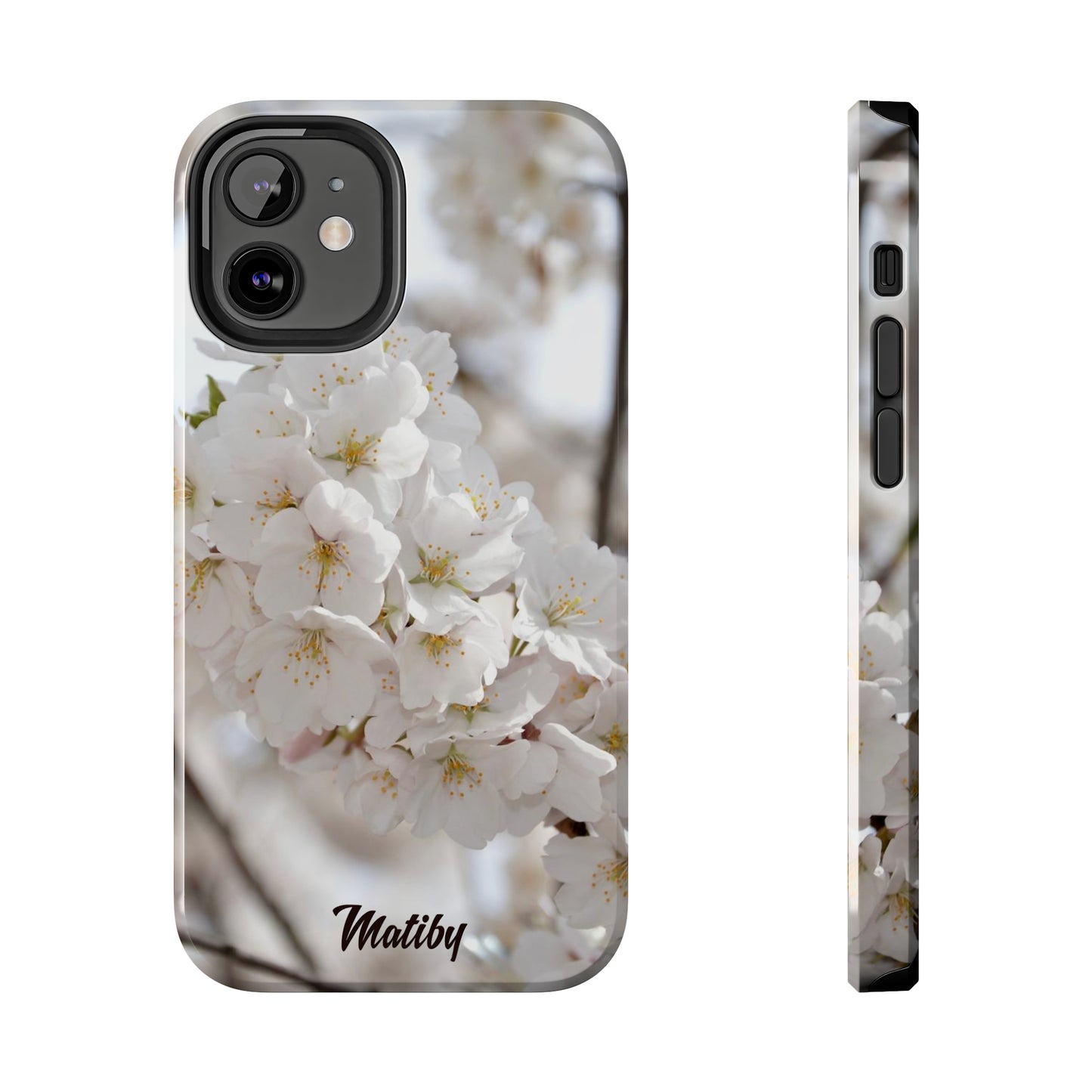 White Flower Tough Phone Cases