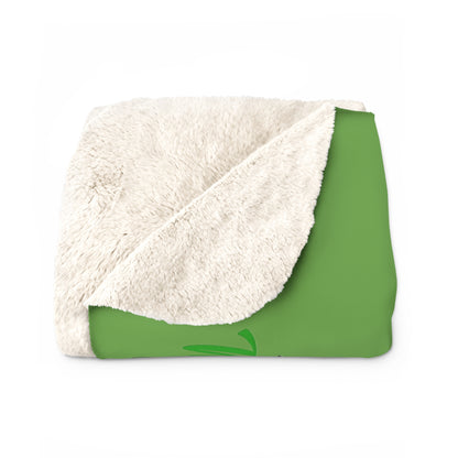 Matiby Lion Green Sherpa Fleece Blanket