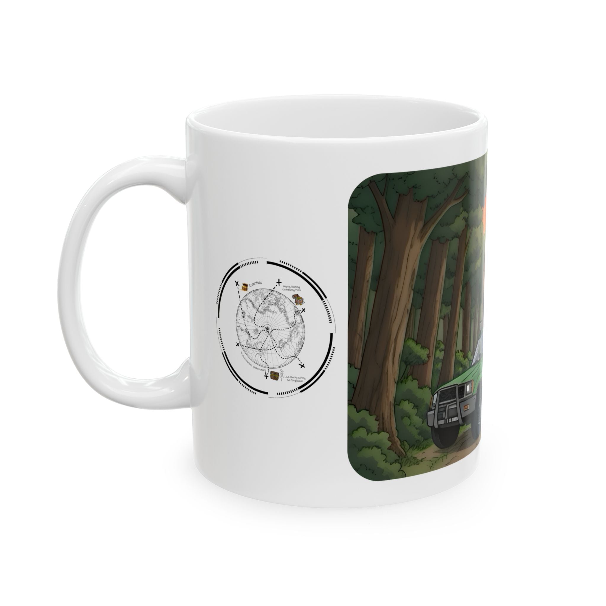 Sunshine State Pickup Trucks #12 Trailer Hauling Gals White Ceramic Mug – Celebrating Companionship, Creativity & Life’s Little Wonders Cup (11oz/15oz)