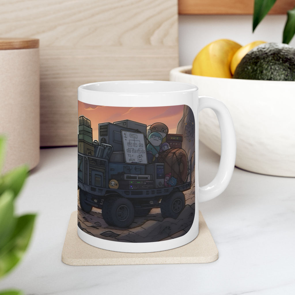 Adventure 4x4 Trucks #24, Indie Game Developers On The Go White Ceramic Mug — Find Your Path To The Essentials Cup (11oz & 15oz)