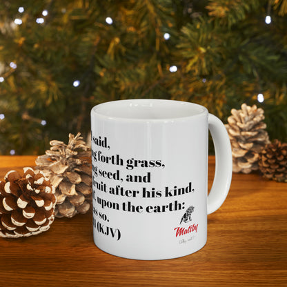 Bible Speaks Gen 1:11 Ceramic Mug, 11oz