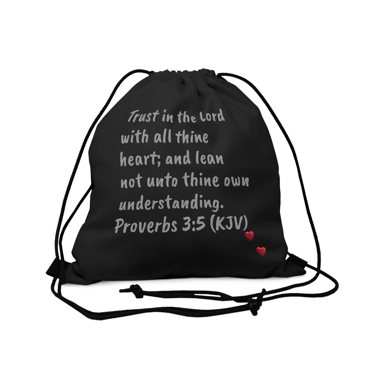 Bible Speaks Outdoor Drawstring Bag Black