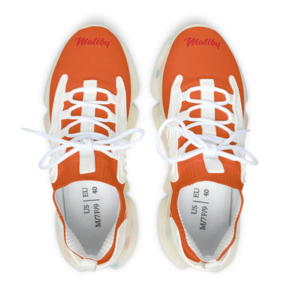 Women's Orange Mesh Sneakers